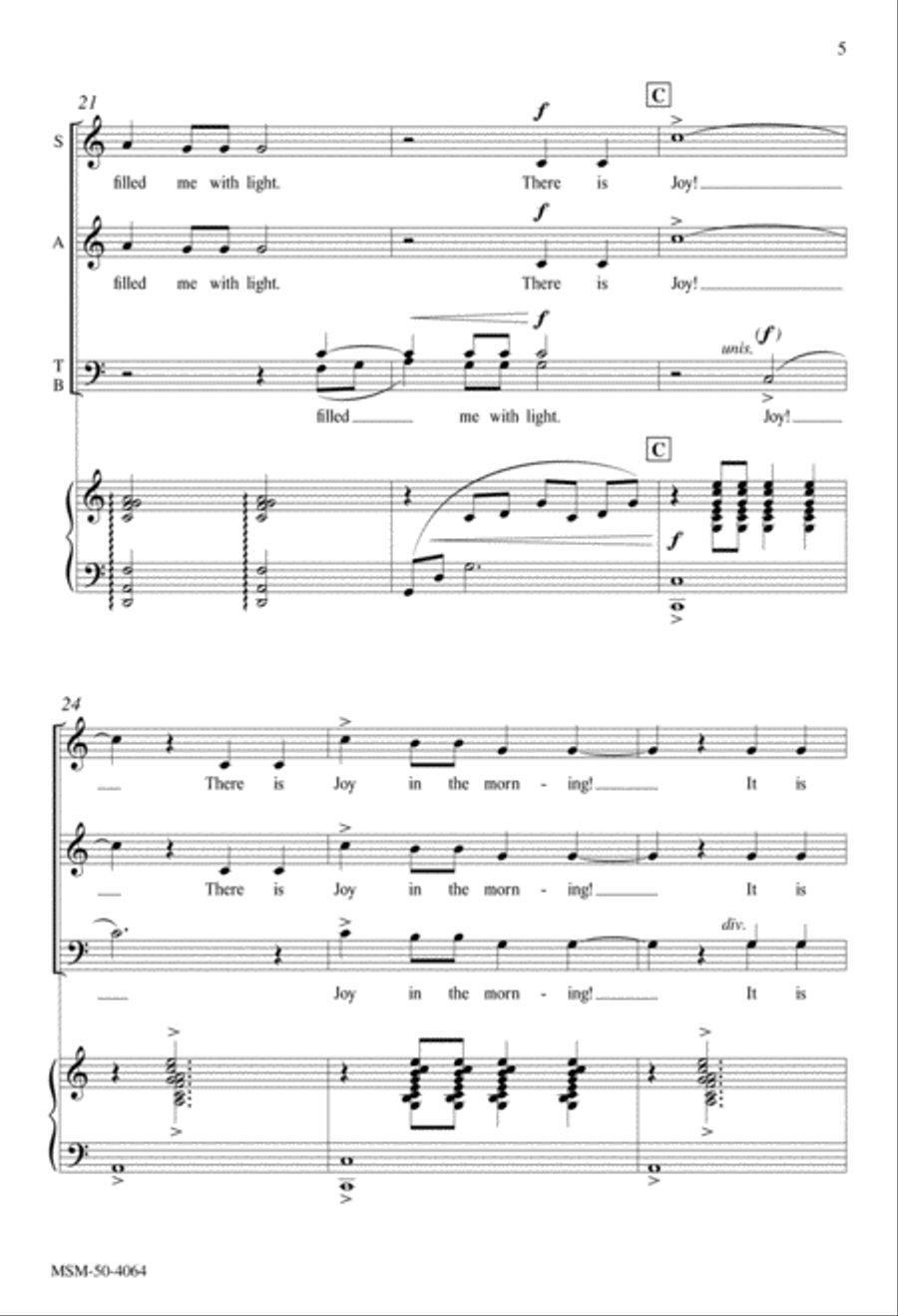 There Is Joy in the Morning! Divisi scores gallery preview page 4