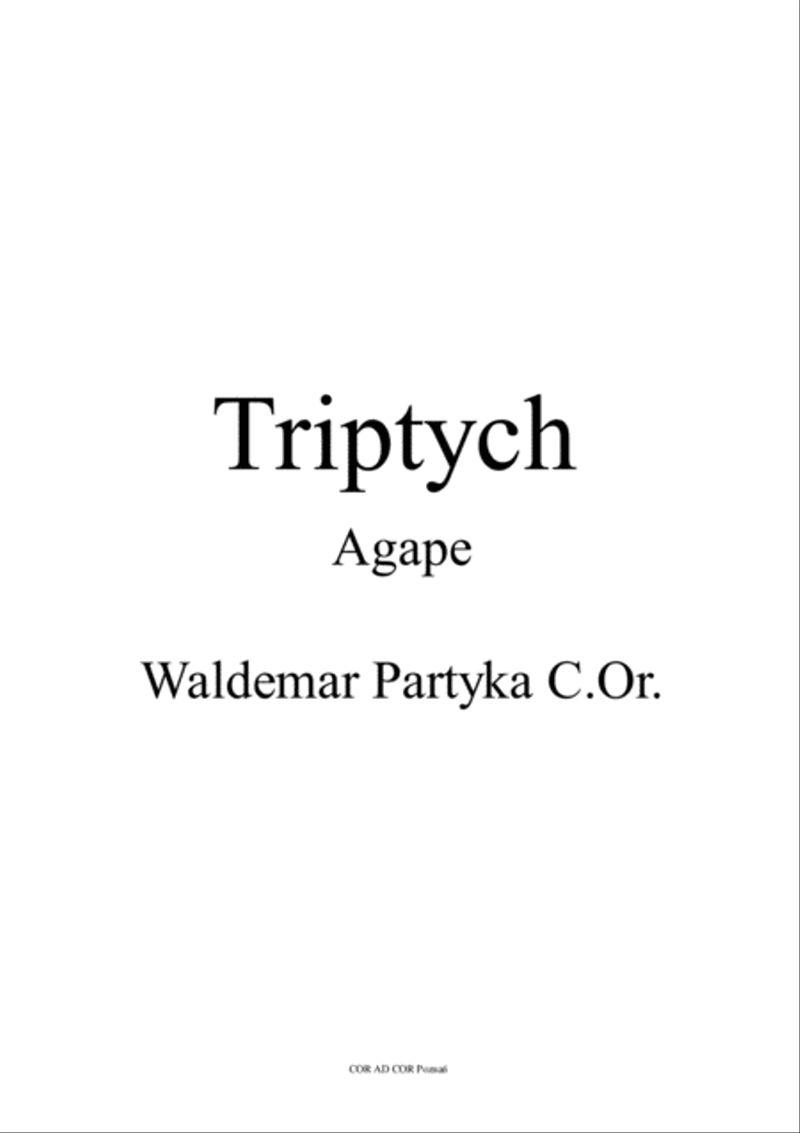 Triptych - Agape Piano Solo scores gallery preview page 1