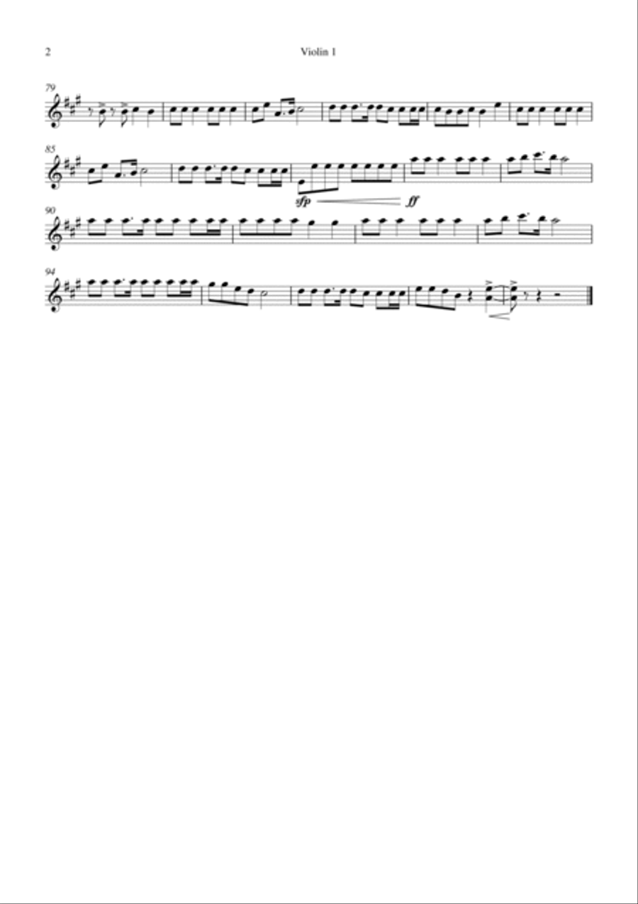 Jingle Bells for String Quartet - Full Length arrangement by the Chapel Hill Duo String Quartet scores gallery preview page 3