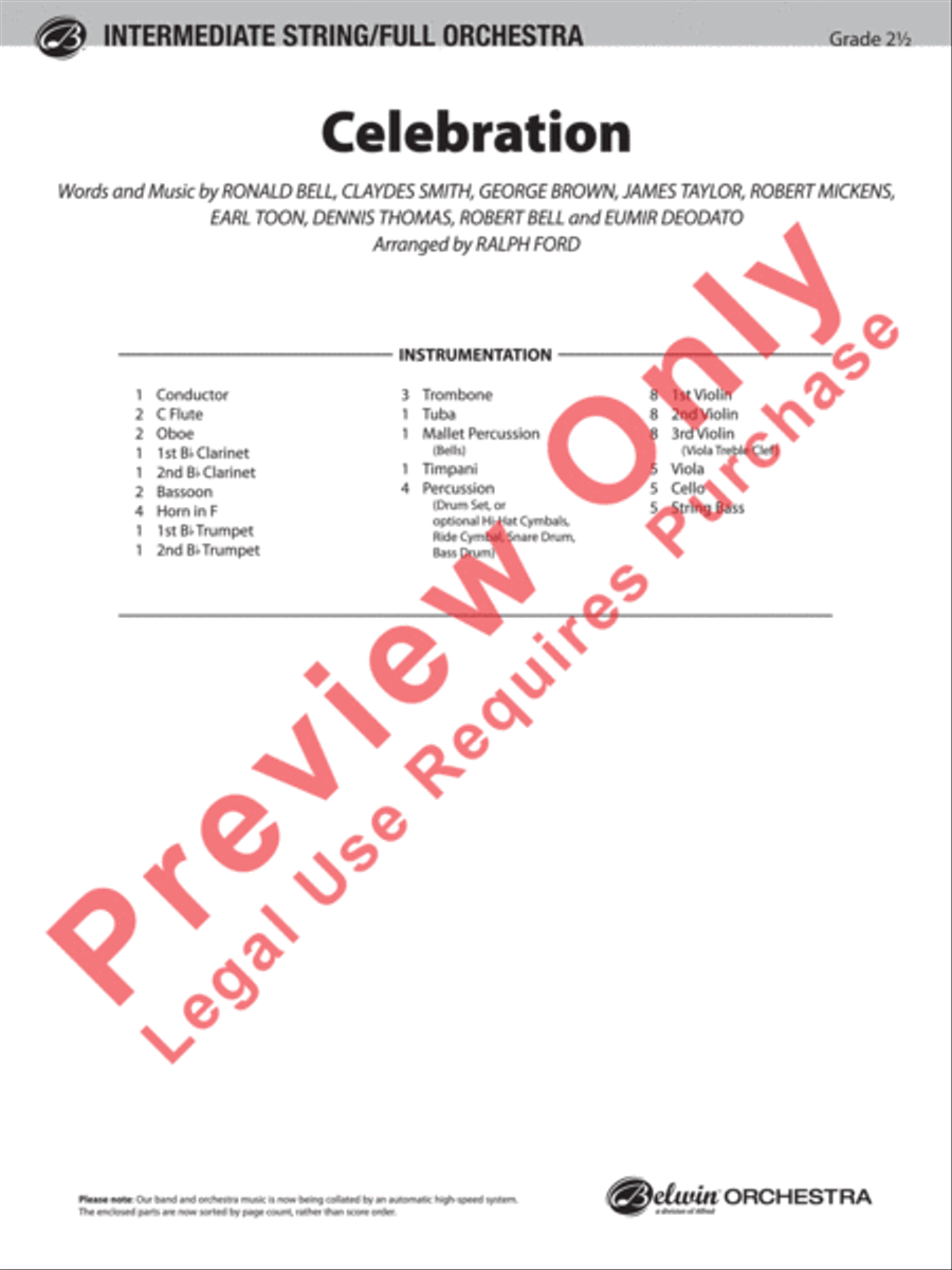 Celebration Full Orchestra scores gallery preview page 2