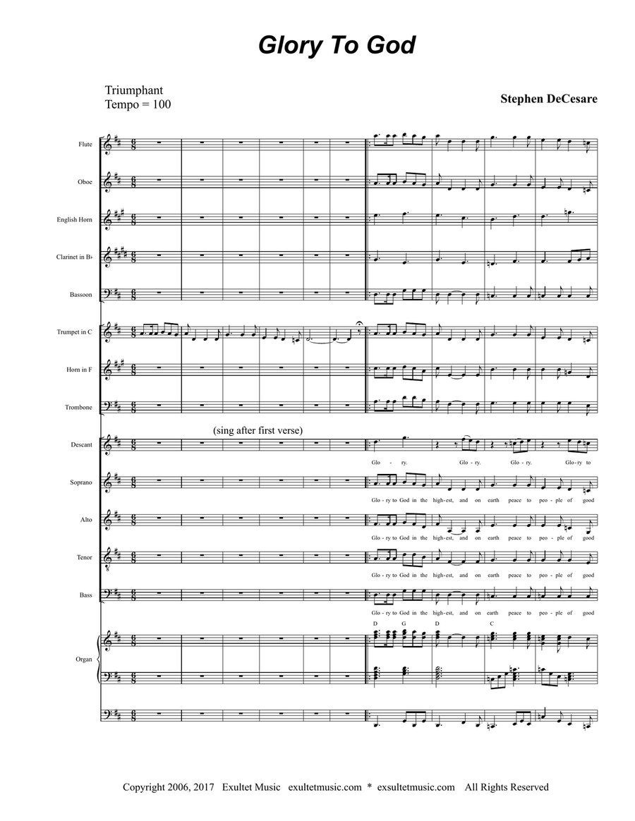 Mass of God the Father (Full Score) 4-Part scores gallery preview page 4