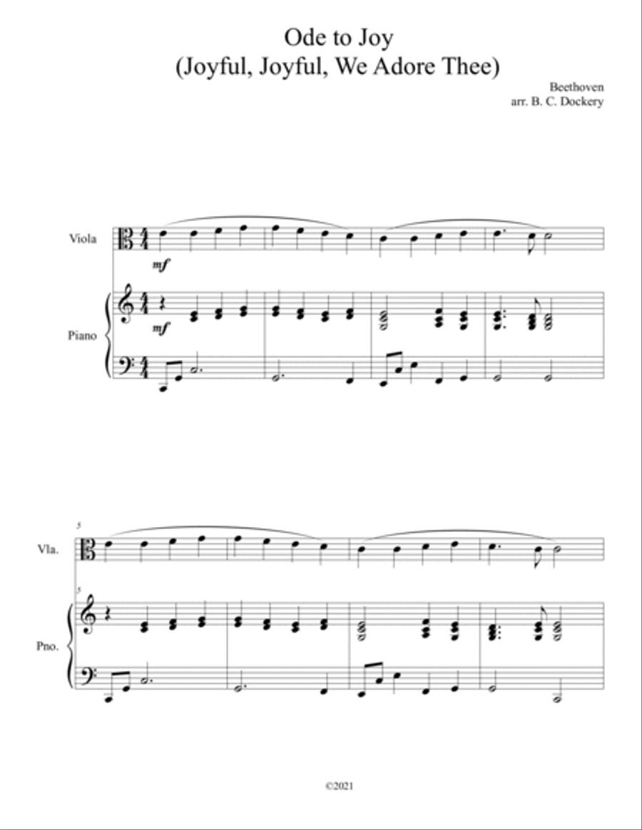 20 Easter Hymn Solos for Viola and Piano: Vols. 1 & 2 Piano scores gallery preview page 3