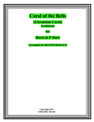 Book cover for Carol of the Bells (Ukrainian Carol) - Horn in F Duet - Intermediate