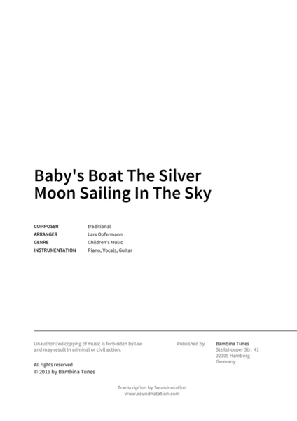 Baby's Boat The Silver Moon Sailing In The Sky image number null