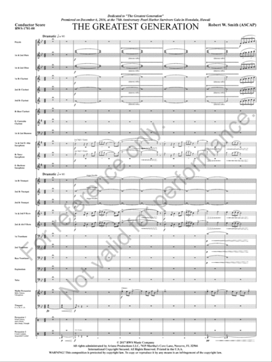 The Greatest Generation Concert Band scores gallery preview page 4
