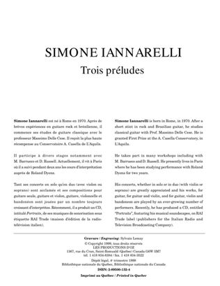 Book cover for Trois préludes