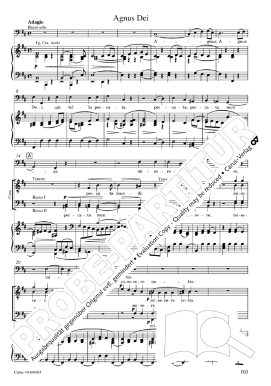 Missa solemnis Missa solemnis 4-Part scores gallery preview page 104