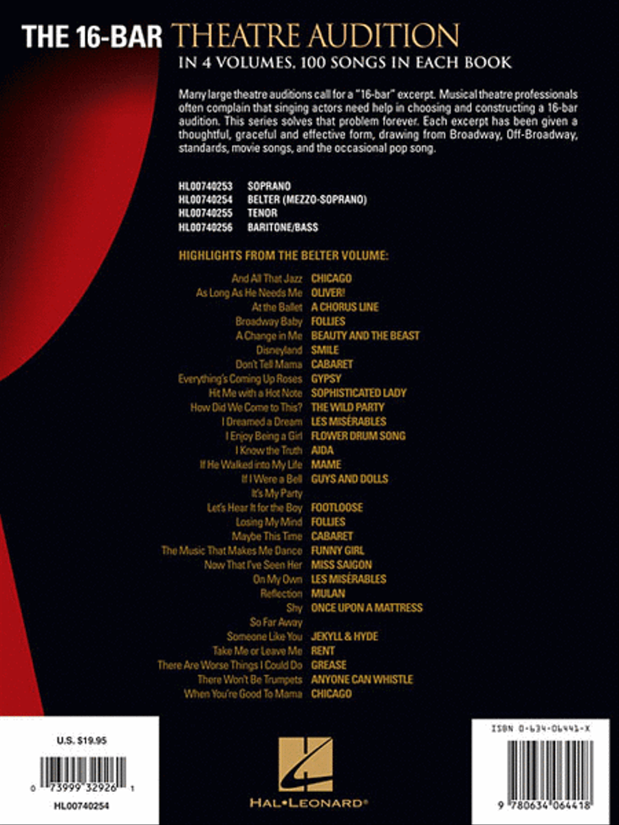 16-Bar Theatre Audition Belter (Mezzo-Soprano) Mezzo-Soprano Voice scores gallery preview page 2