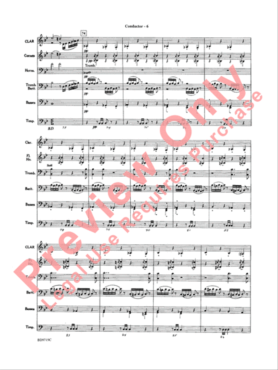 Manzoni Requiem (Excerpts) Concert Band scores gallery preview page 8