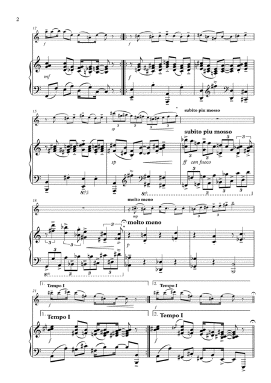 Kleine Suite für Klarinette und Klavier (Little Suite for Clarinet and Piano) Clarinet Solo scores gallery preview page 3