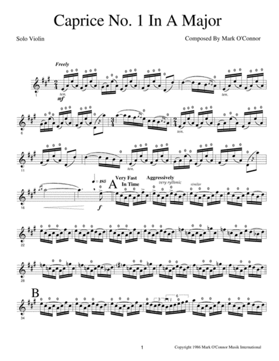 Caprices No.'s 1 - 6 (for unaccompanied violin) image number null