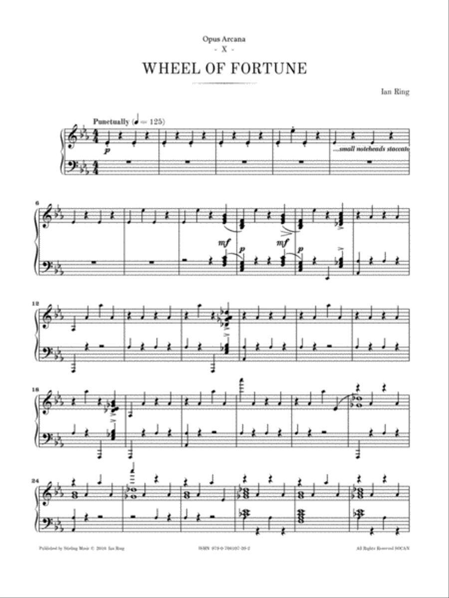 Ian Ring - Opus Arcana - 10 - Wheel of Fortune Piano Solo scores gallery preview page 3