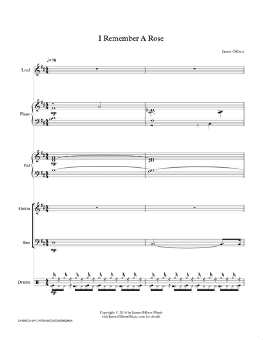 I Remember A Rose Small Ensemble scores gallery preview page 1