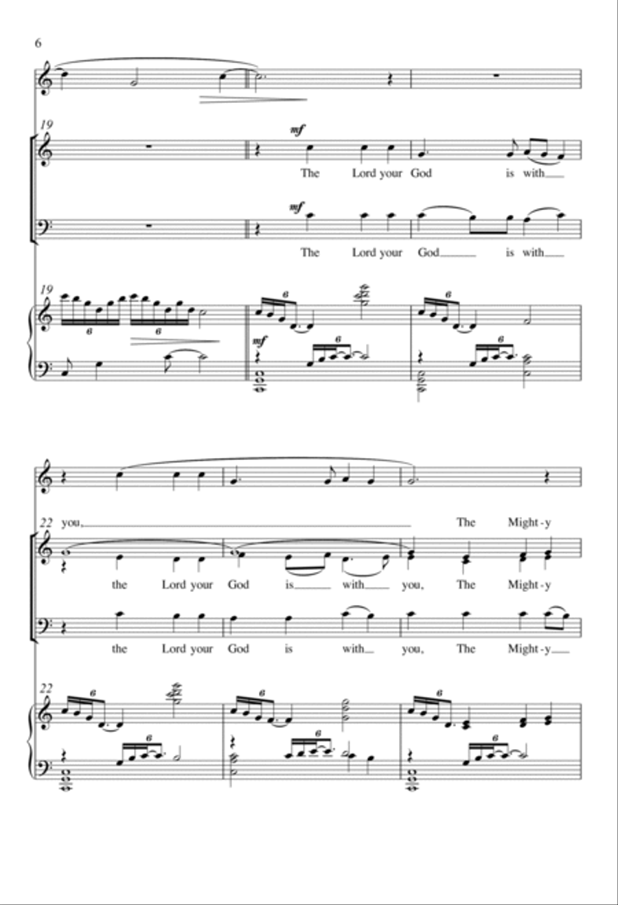 The Lord Your God is with You 3-Part scores gallery preview page 4