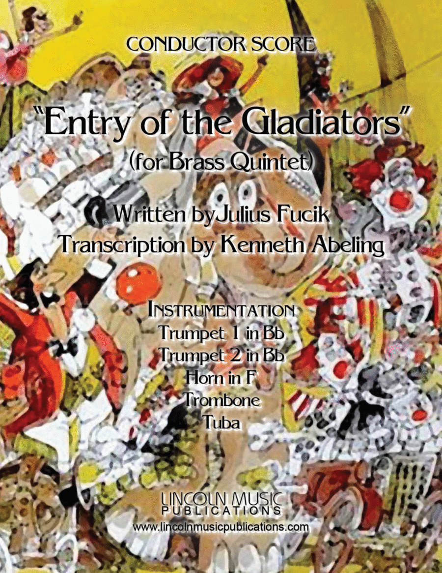 March – Entry of the Gladiators (for Brass Quintet) Brass Quintet scores gallery preview page 1
