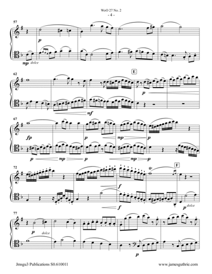 Beethoven: Duet WoO 27 No. 2 for Tenor Sax & Cello image number null