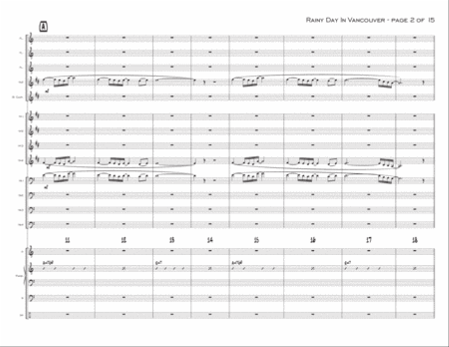 Rainy Day In Vancouver Jazz Ensemble scores gallery preview page 2