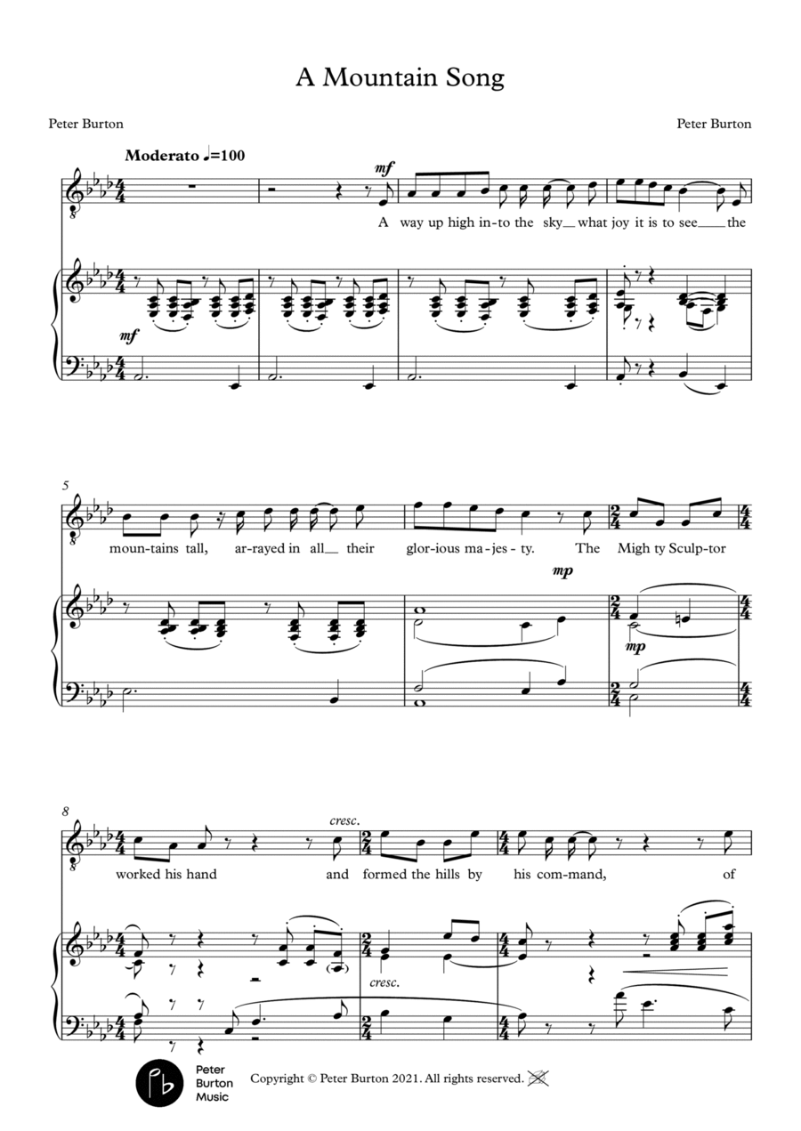 Book cover for A Mountain Song