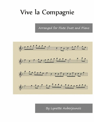 Vive la Compagnie - Flute Duet and Piano