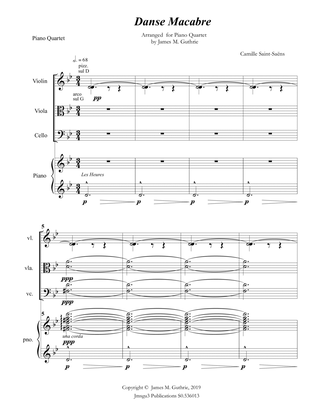 Saint-Saëns: Danse Macabre for Piano Quartet