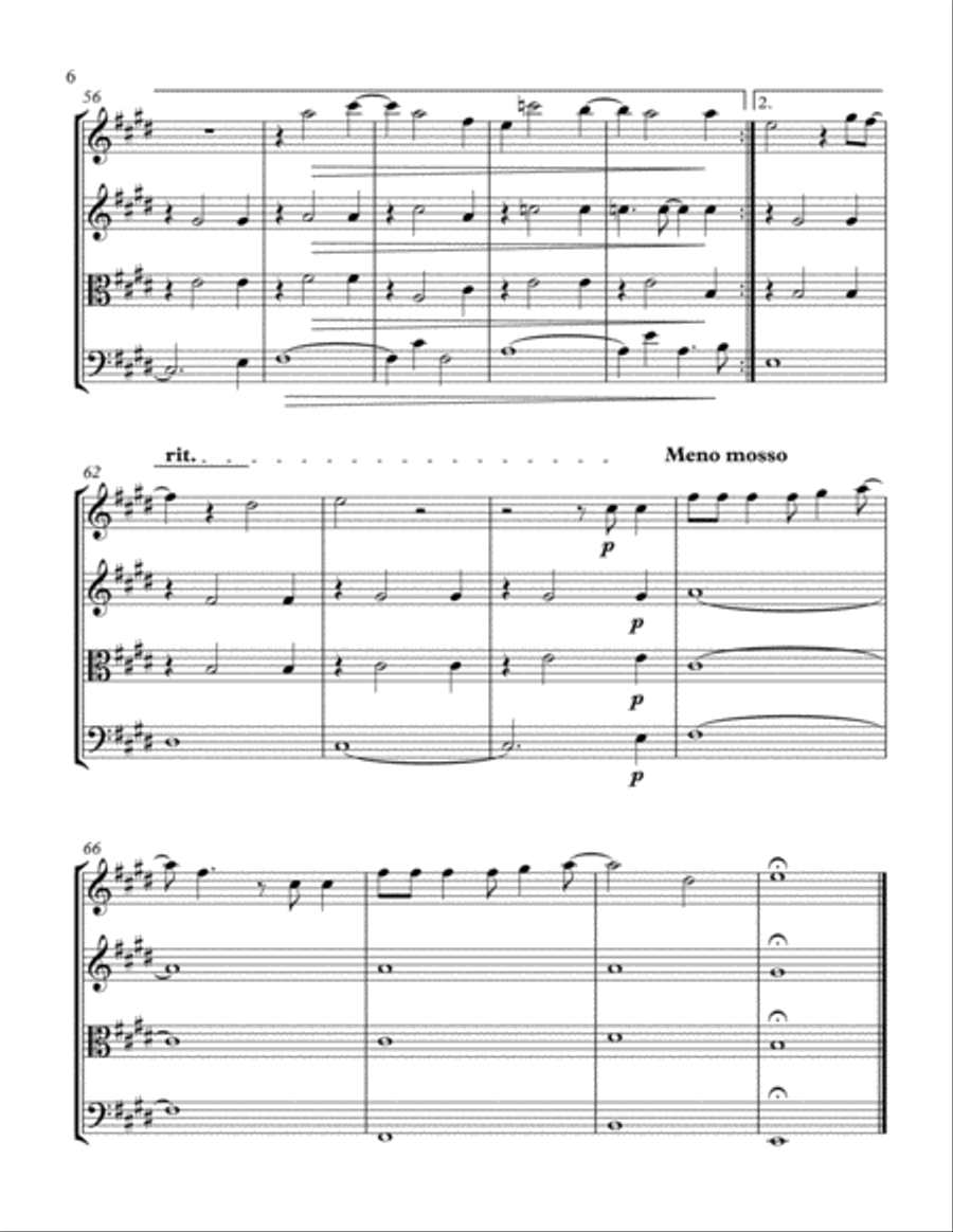 First Day Of My Life String Quartet scores gallery preview page 6