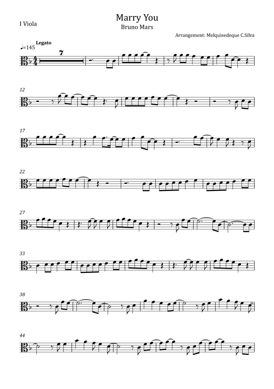 Marry You Viola Solo scores gallery preview page 1