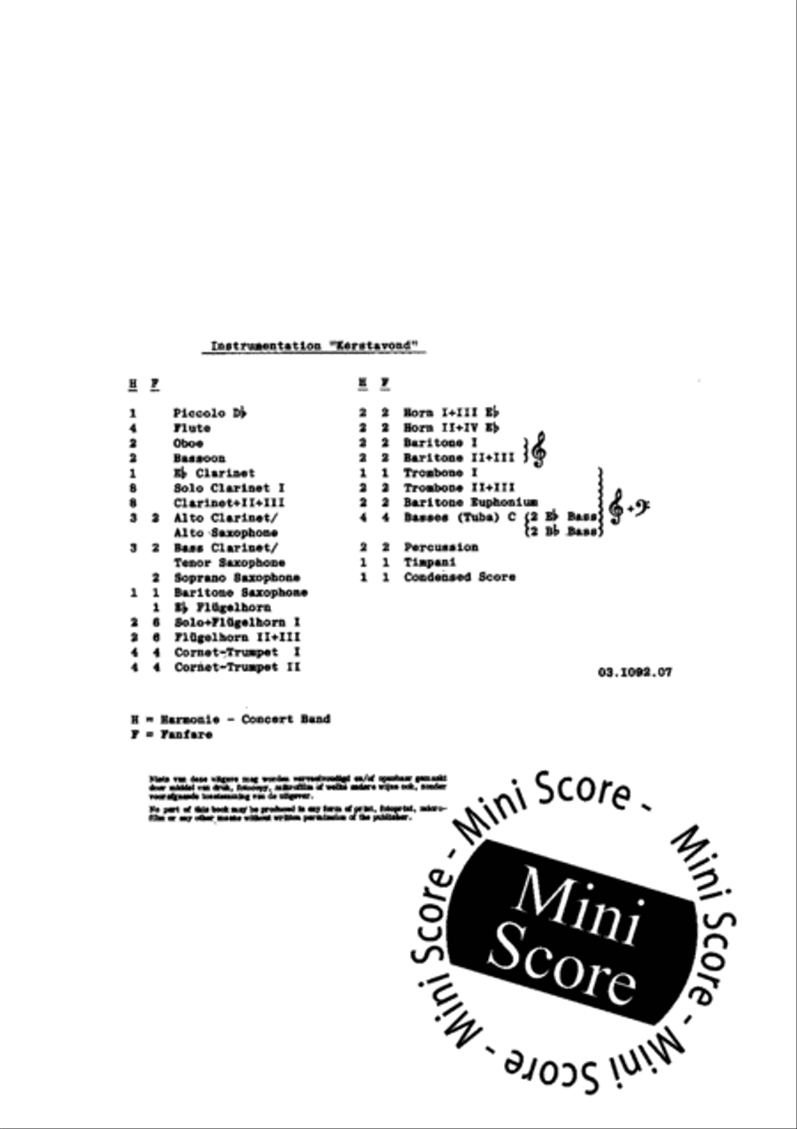 Kerstavond Fanfare Band scores gallery preview page 3