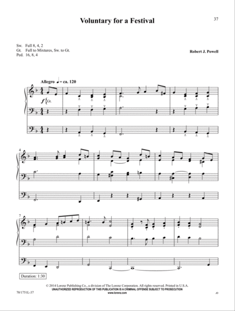 From Penitence to Glory Organ Solo scores gallery preview page 14
