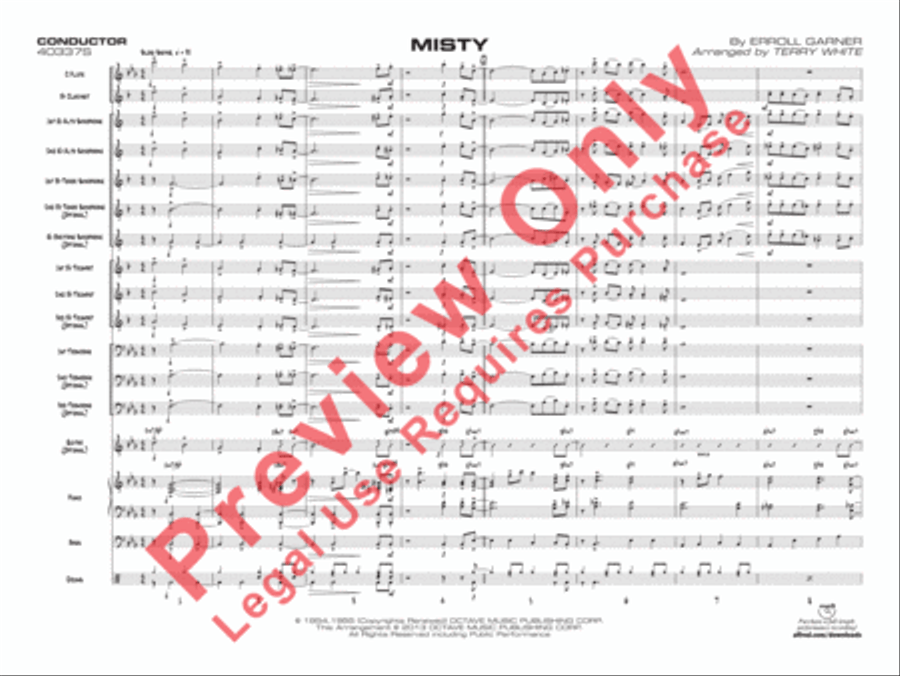 Misty Misty Jazz Ensemble scores gallery preview page 13