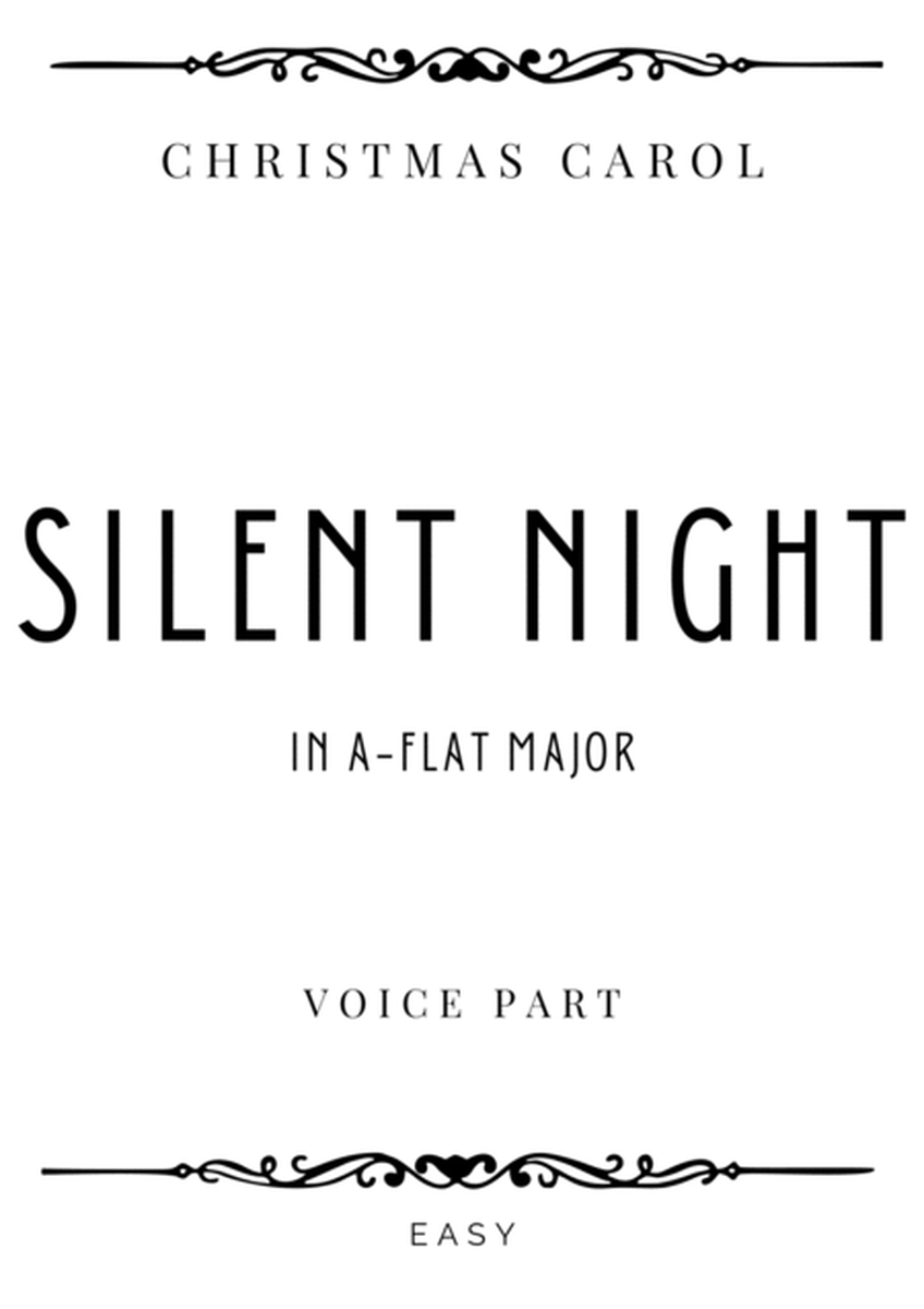 Gruber - Silent Night in A-Flat Major for Medium-Low Voice & Piano - Easy image number null