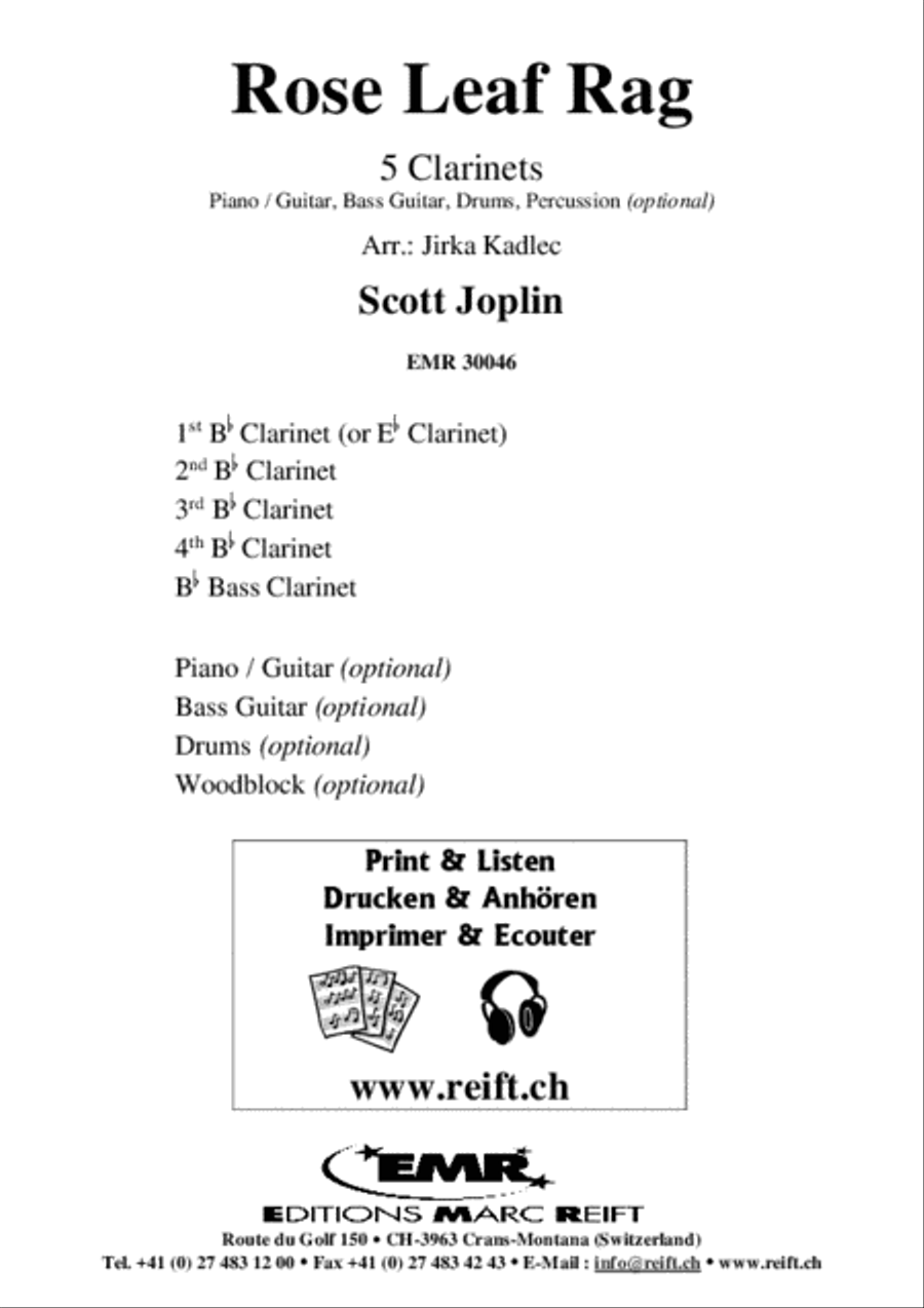 Rose Leaf Rag Rose Leaf Rag Clarinet scores gallery preview page 2