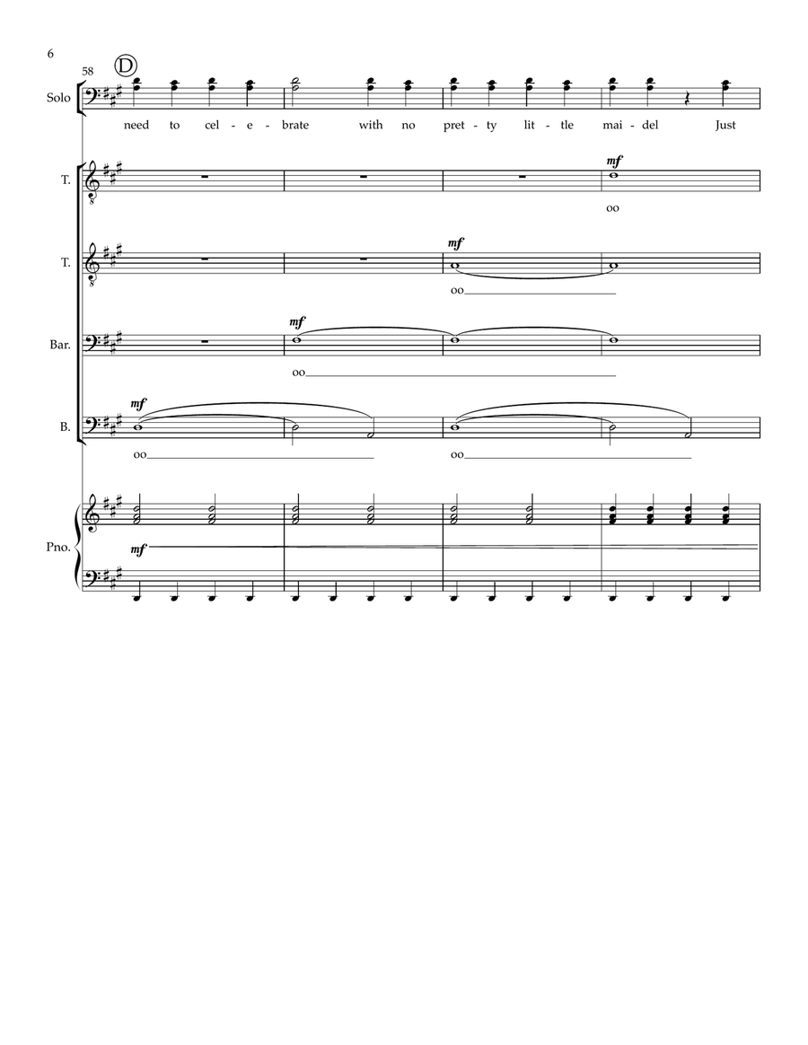 Adam's Hanukkah Song TTBB scores gallery preview page 6