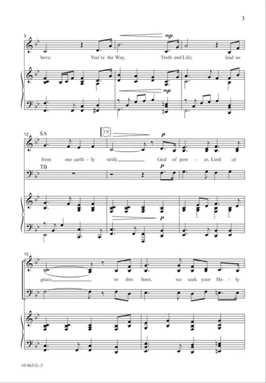 God of Glory, Lord of Love 4-Part scores gallery preview page 3