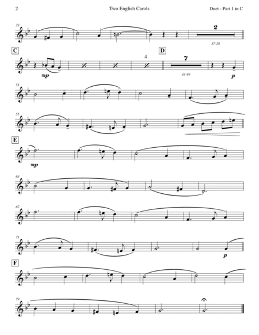 Two English Carols (Coventry Carol; What Child Is This?) - Mixed Duet Score and Parts scores gallery preview page 6