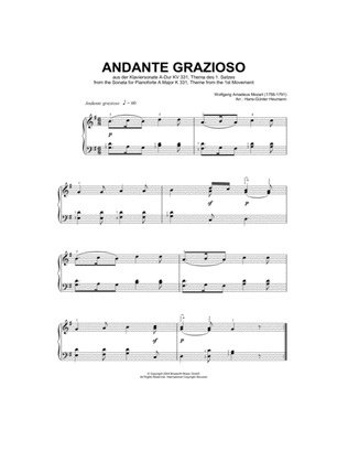 Book cover for Andante Grazioso (Theme from Piano Sonata In A, K331) (arr. Hans-Gunter Heumann)