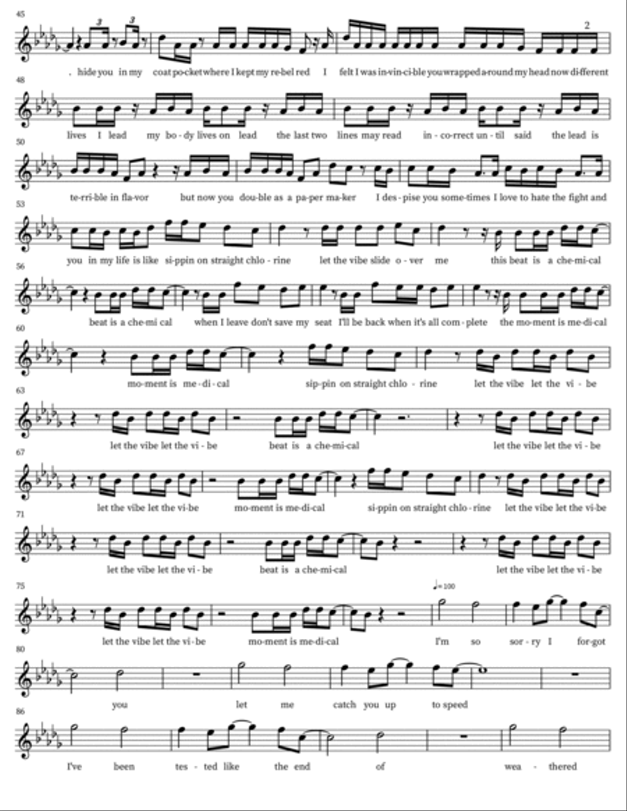 Chlorine - Violin Chlorine - Violin Easy Piano scores gallery preview page 2