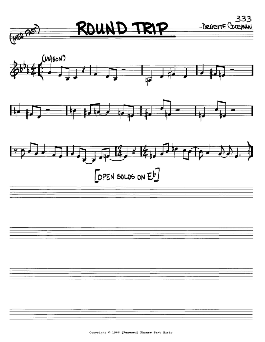 Round Trip C Instrument scores gallery preview page 1