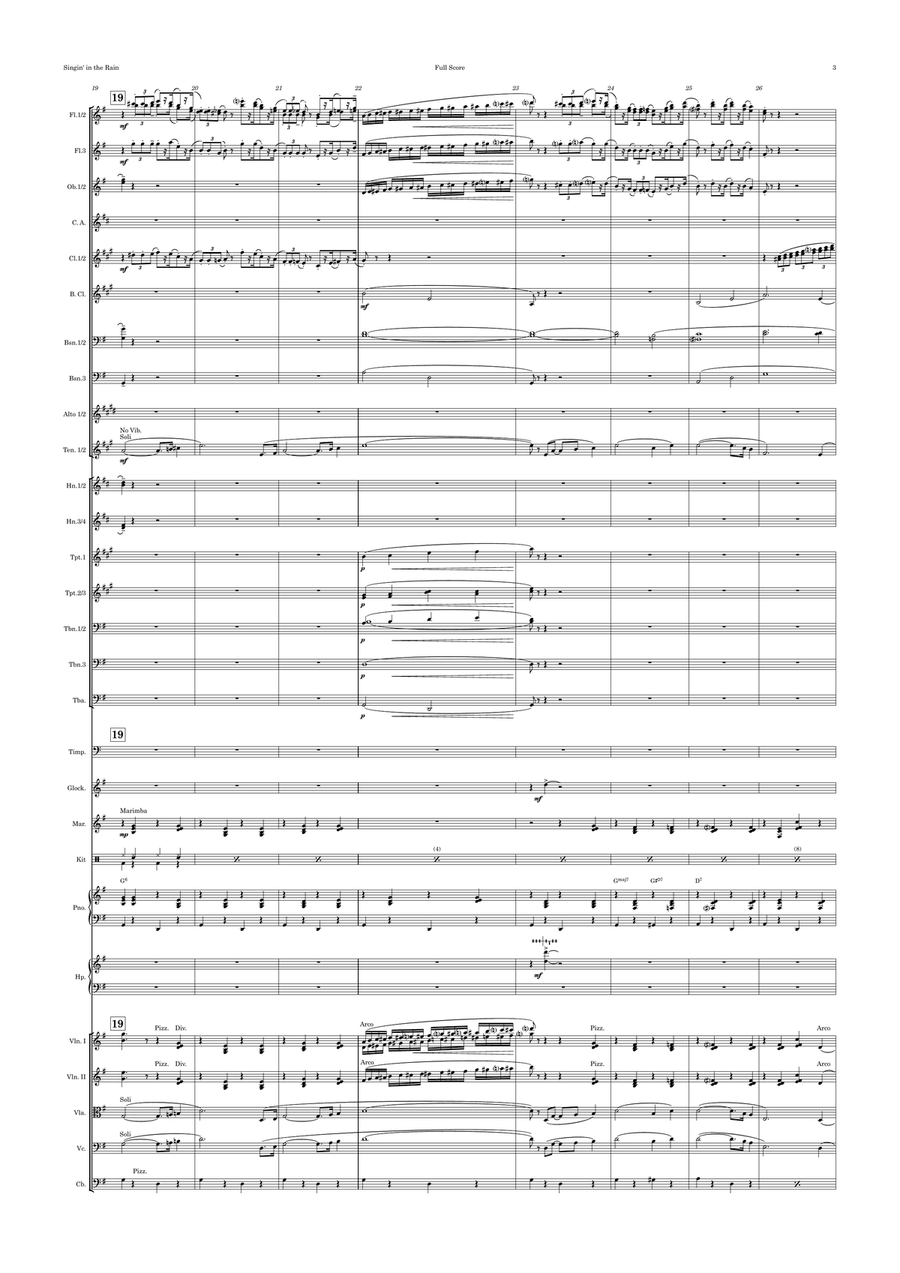 Singin' In The Rain Full Orchestra scores gallery preview page 3