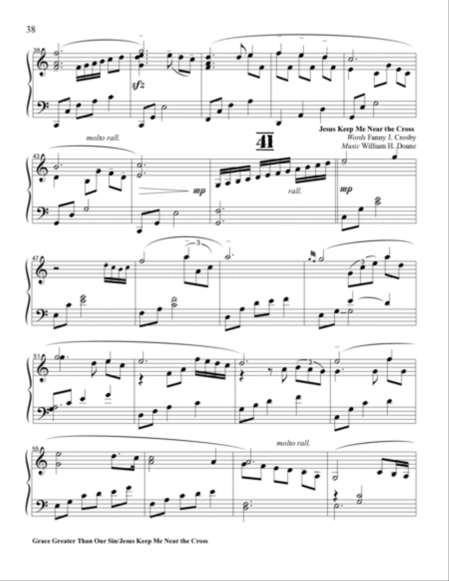GRACE GREATER THAN OUR SIN with Overhead PDF Text Piano Solo scores gallery preview page 4