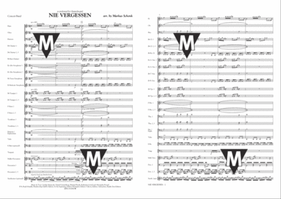Nie Vergessen Concert Band scores gallery preview page 2