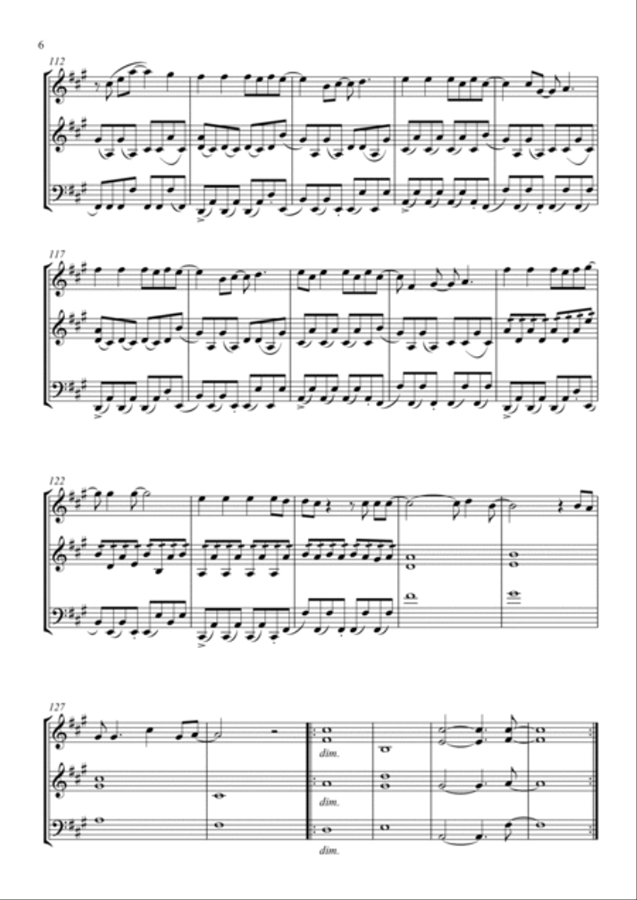 Viva La Vida String Trio scores gallery preview page 6