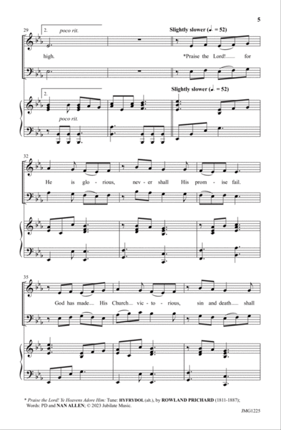 The King Is Exalted! 4-Part scores gallery preview page 5