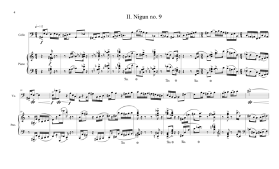 Suite Revelation for cello and piano Piano scores gallery preview page 11