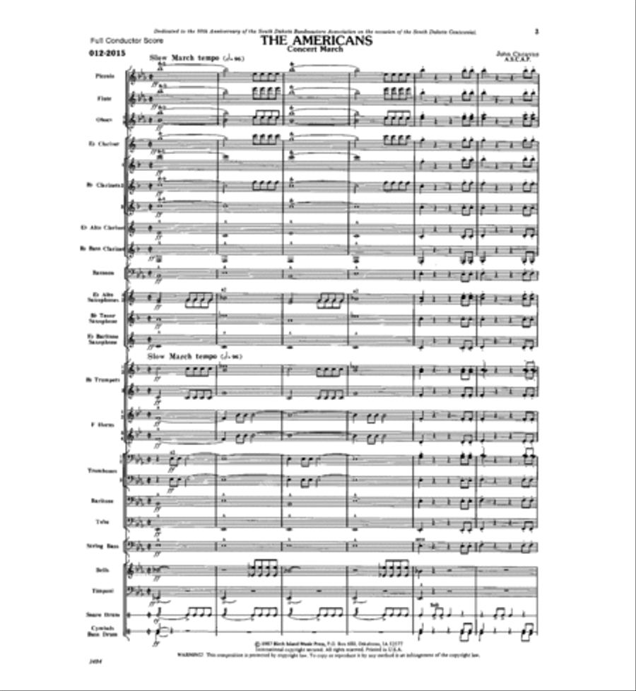The Americans The Americans Concert Band scores gallery preview page 2