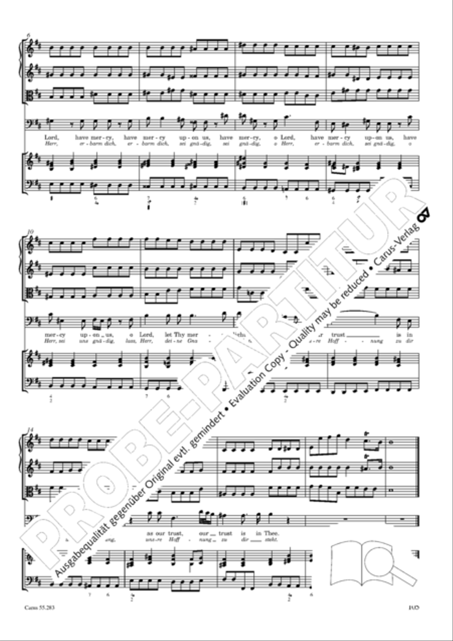 Te Deum for the Victory of Dettingen SSATB scores gallery preview page 122
