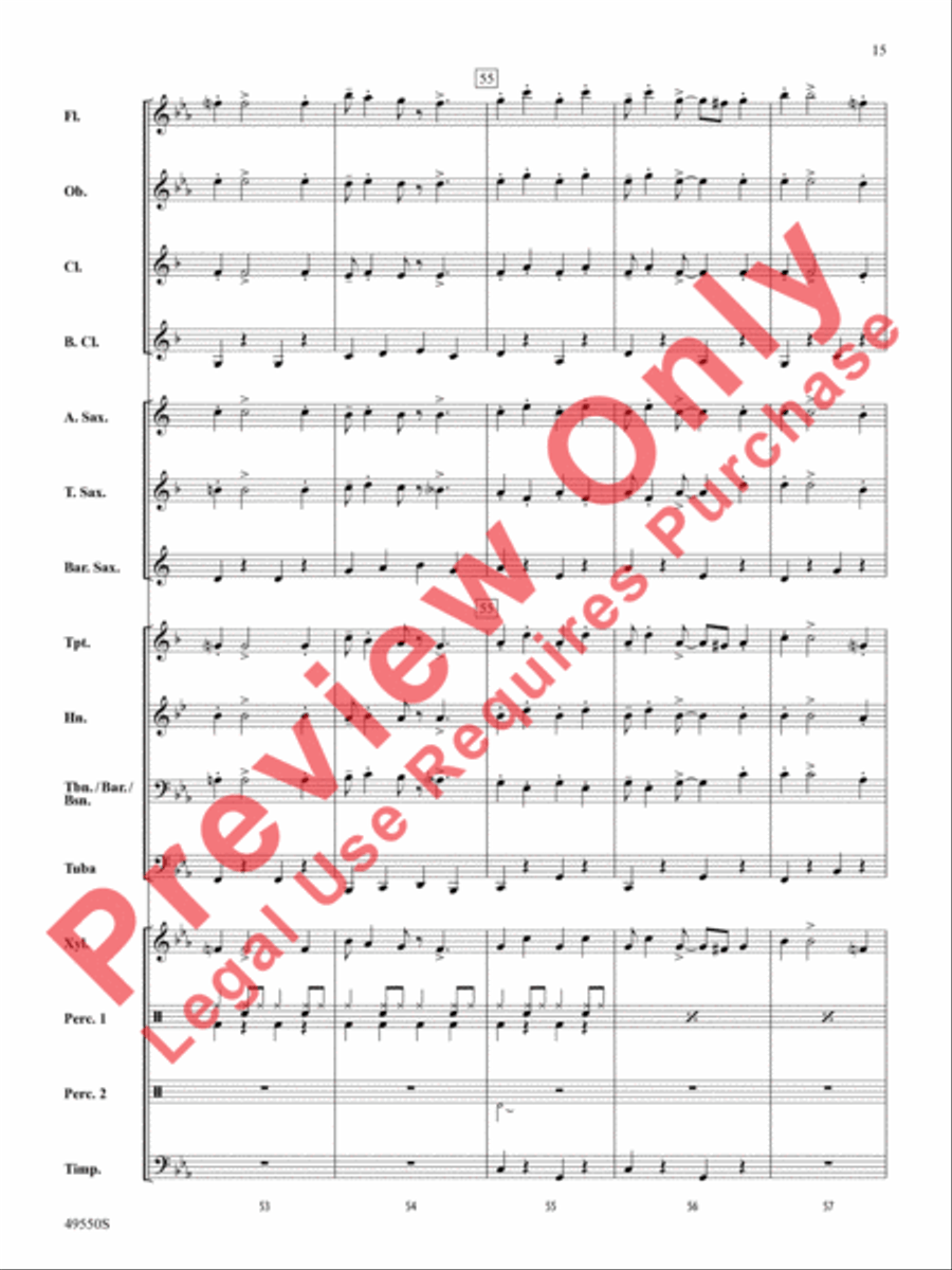 Cantina Band Concert Band scores gallery preview page 16