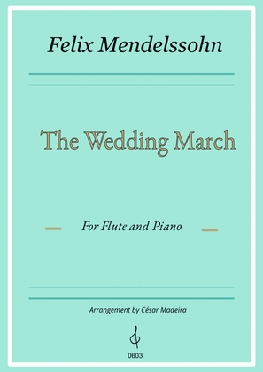 Book cover for The Wedding March - Flute and Piano (Full Score)