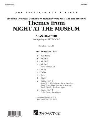 Book cover for Themes from Night at the Museum - Full Score