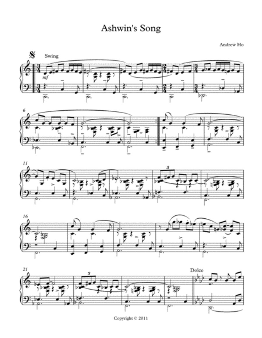 Ashwin's Song Ashwin's Song Piano Method scores gallery preview page 2