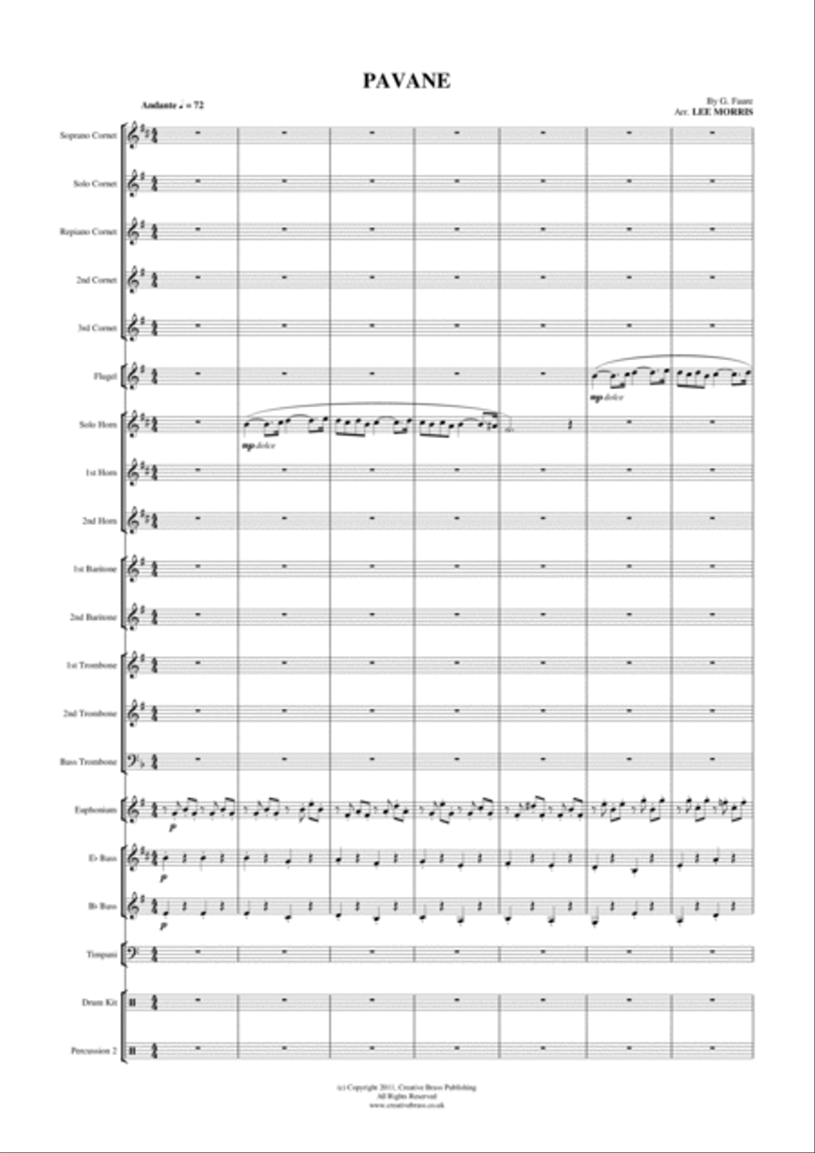 Pavane Pavane Brass Ensemble scores gallery preview page 1